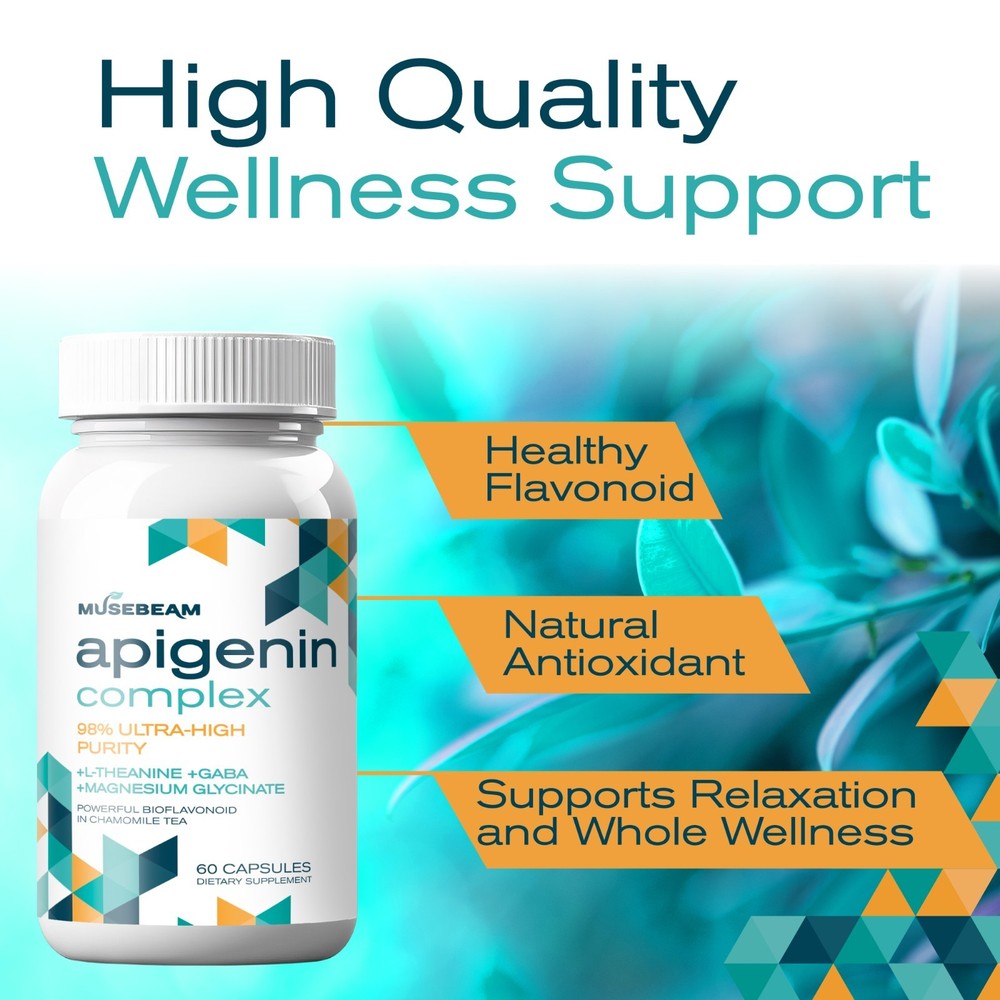musebeam Apigenin Supplement for Rest and Relaxation Support