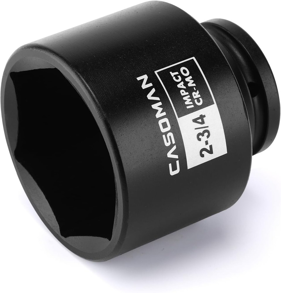 3/4" Drive x 2-3/4" Shallow Impact Socket, 6-Point, SAE, CR-MO