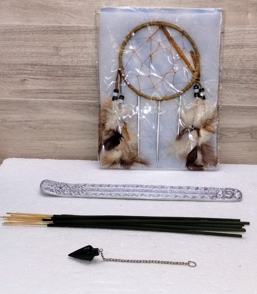 Divination Kit. Dreamcatcher, Pendulum, Incense And Burner