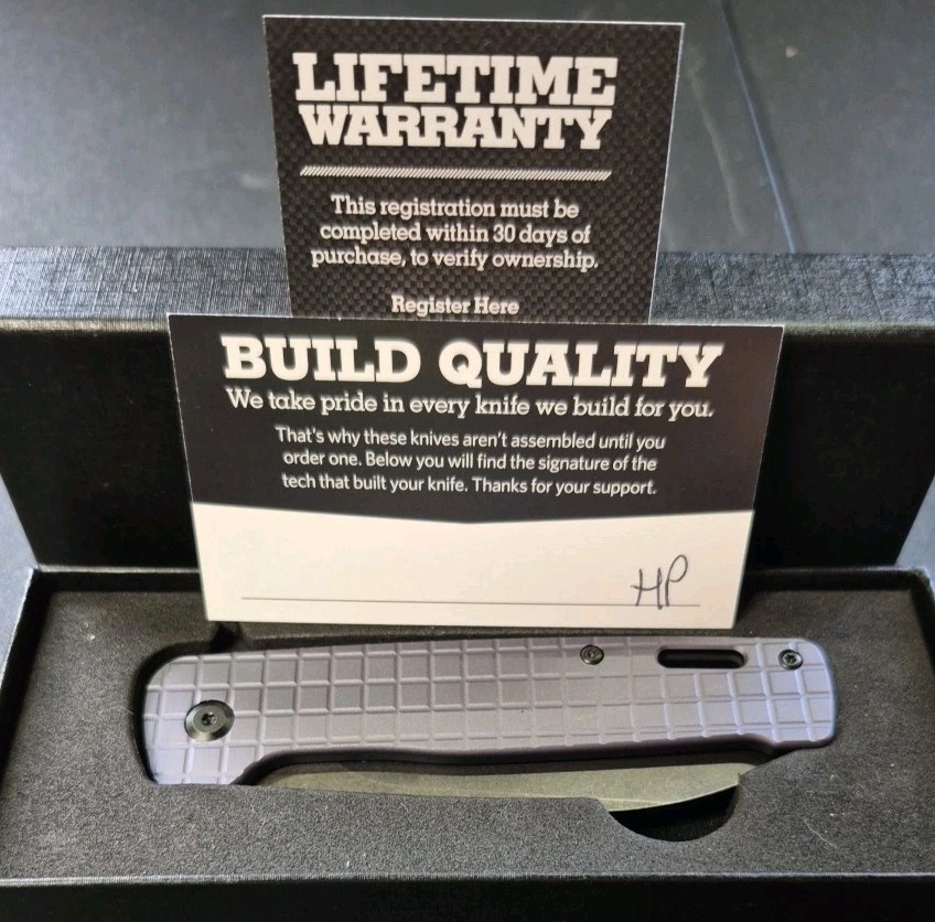 CobraTec Rhino Knife Folding Stonewashed D2 Blade Grey