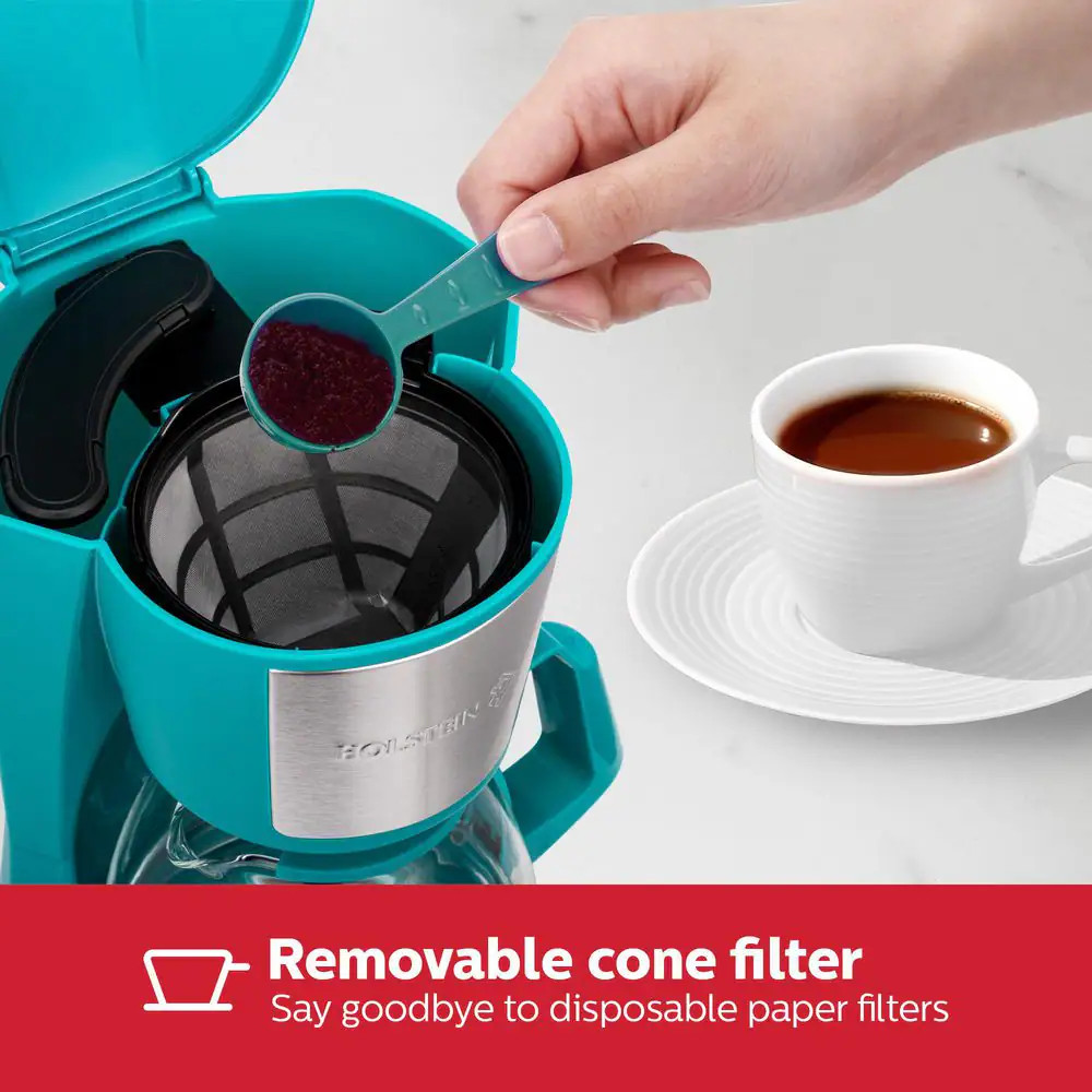 Everyday 5-Cup Teal Coffee Maker