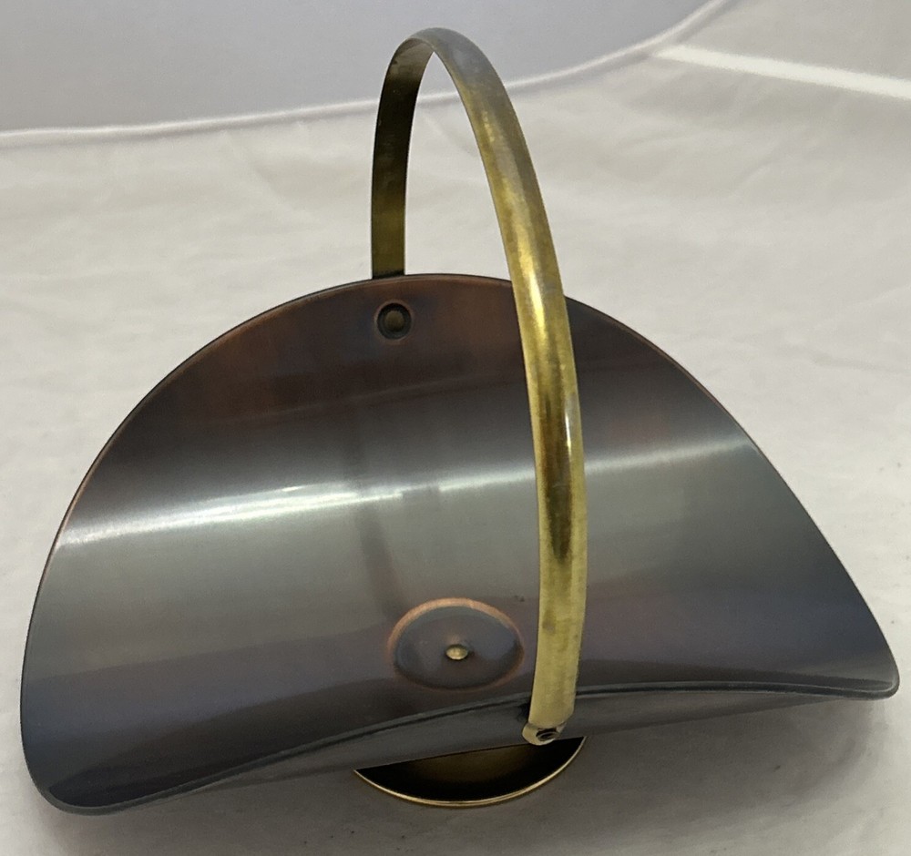 Coppercraft Guild Brass & Metal Basket – Decorative Holder – 9" With Handle
