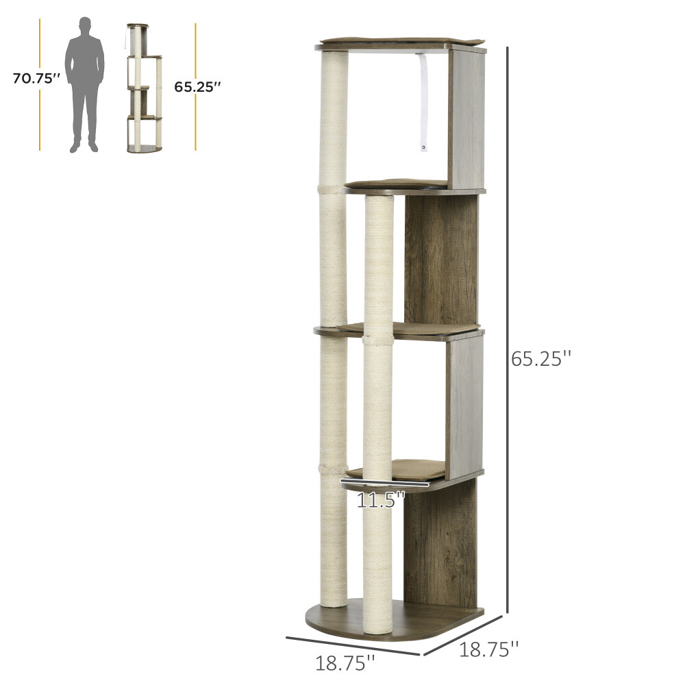 Cat Tree Tall for Climbing,Large Multilevel Cat Tower with Scratching Posts