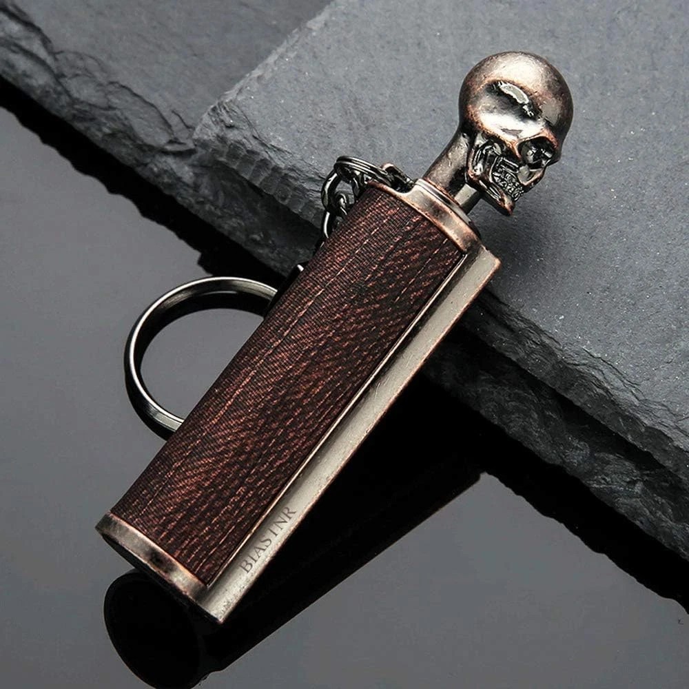 2pc Portable Permanent Match Keychain, Flint Matchstick Fire Starter Lighter