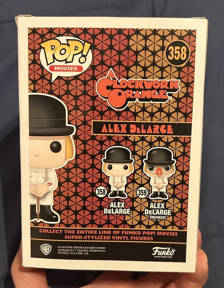 Malcolm McDowell Signed Funko Pop Clockwork Orange Alex DeLarge 358 EXACT PROOF!