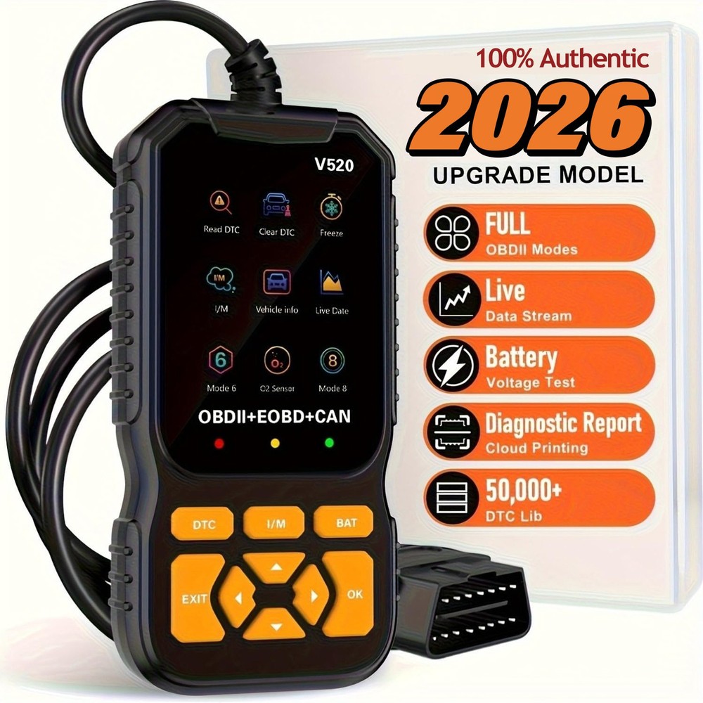 OBD2 Scanner Car Diagnostic Tool Dual UI Mode Read Clear Engine Light 35K+ Codes