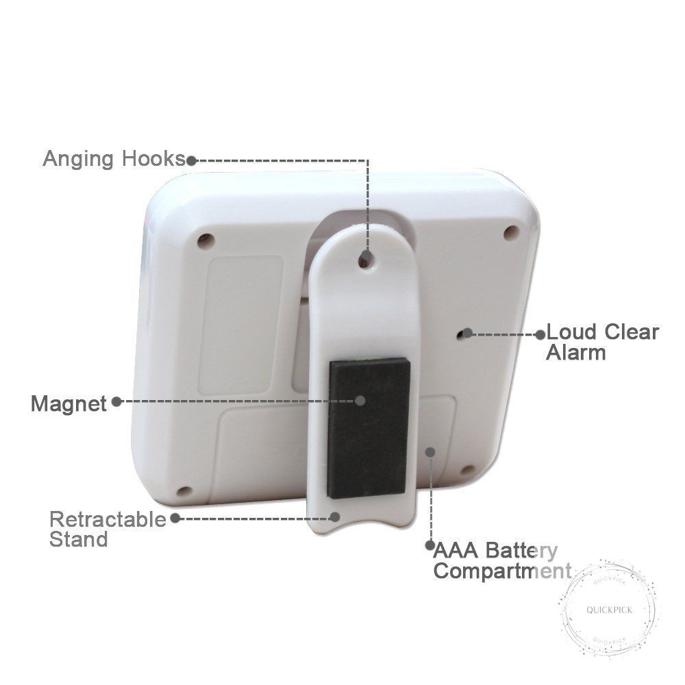 Digital Kitchen Timer Magnetic Countdown Up Cooking Timer Clock with Magnet Back