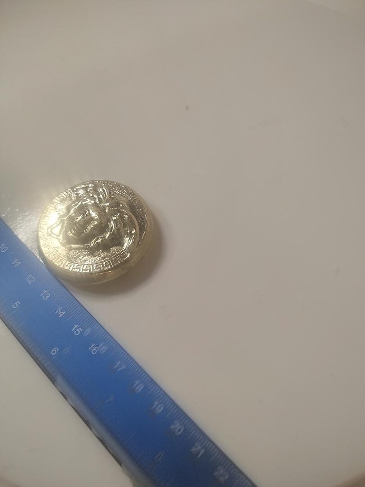 Handmade Solid Brass Medusa round 4.8 OZ