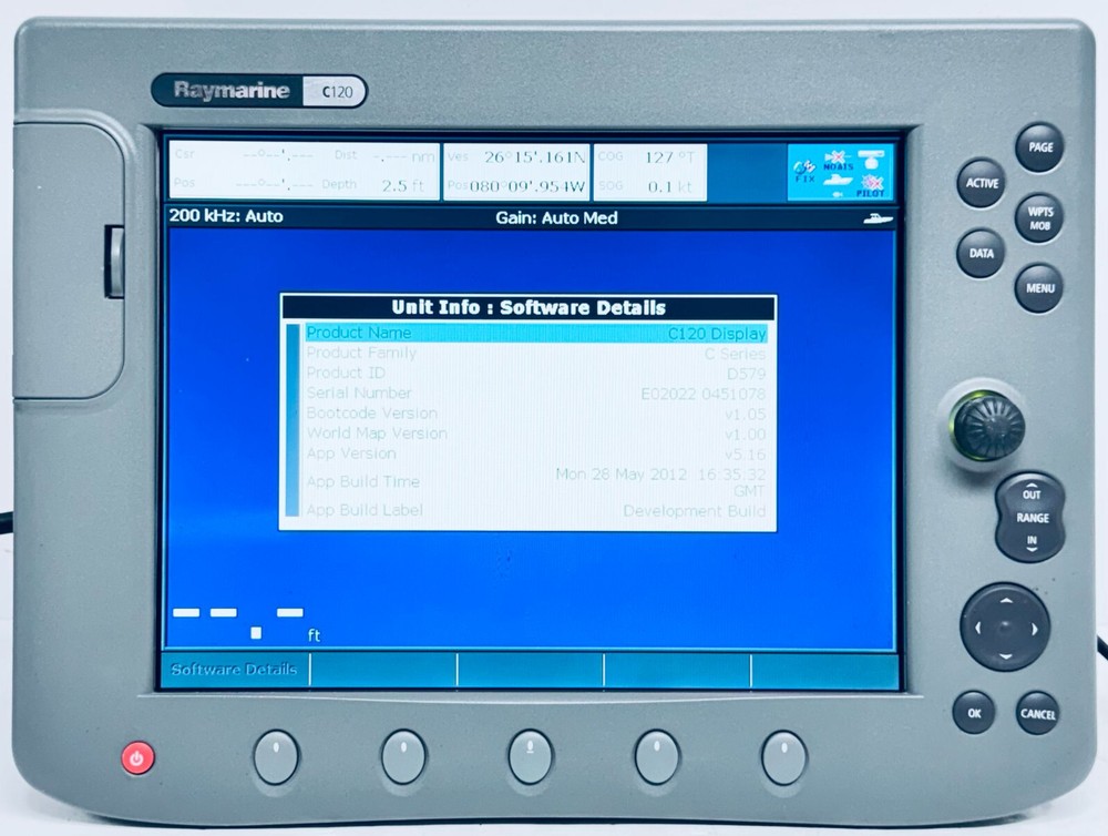 Raymarine C120 Chartplotter Radar Sonar Head Unit