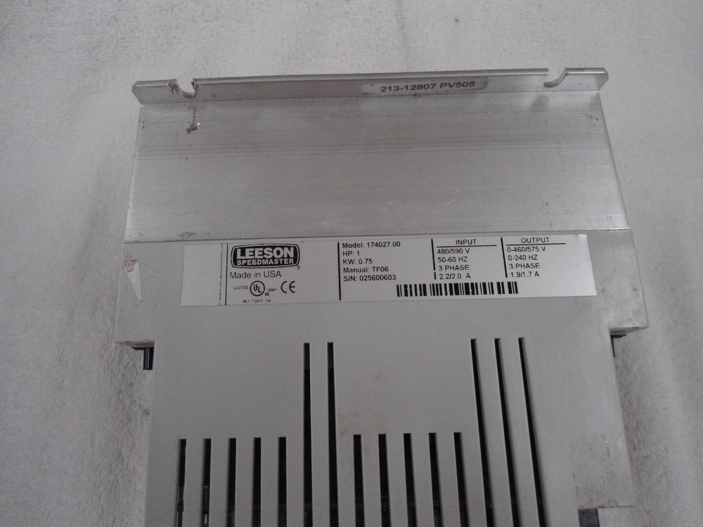 LEESON Speedmaster Adjustable Speed AC Motor Control 1HP 174027.00