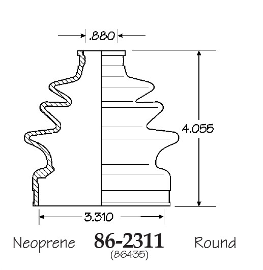 Inner & Outer CV Axle Boot for Isuzu Trooper 4WD Front 1995-2002