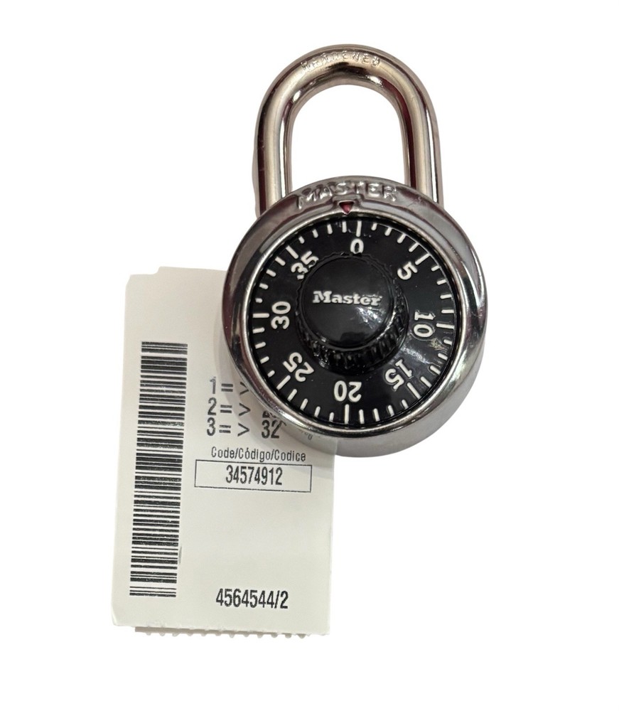 Master Lock Combination Padlock Dial Padlock Silver SHIPS FREE VOLUME DISCOUNT