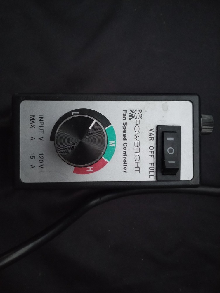 Growbright 8" high velocity inline fan with variable speed controller