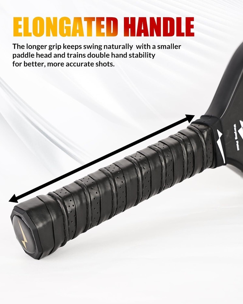 16mm Pickleball Racket with Dual Different Friction Surface Technology