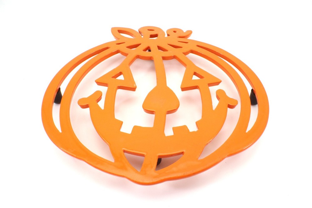 Halloween Jack-o-Lantern TRIVET Pumpkin Orange Small