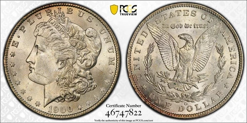 1900 O Morgan Silver Dollar PCGS MS-63