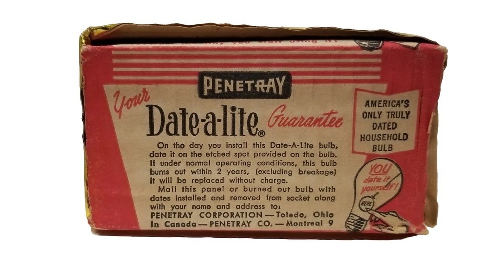 Penetray Date-A-Lite Bulbs Vintage