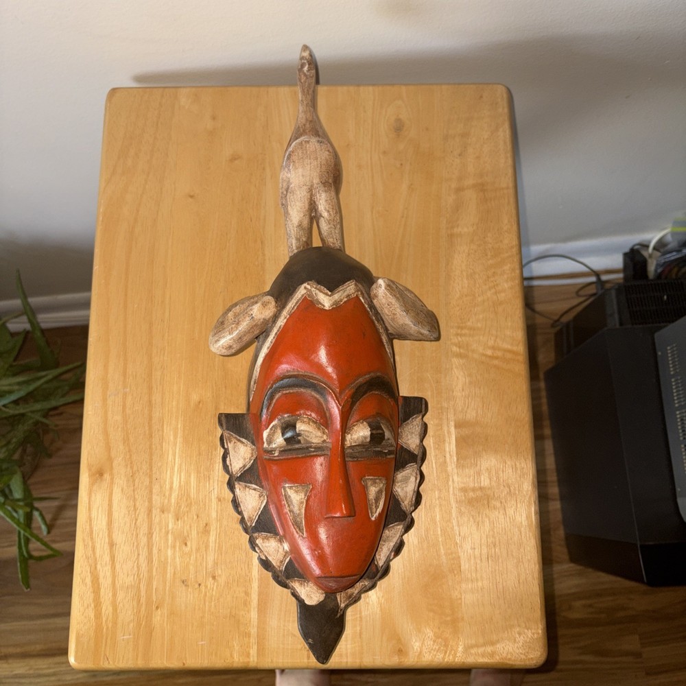 African Guro Mask - Vintage 19” Tall