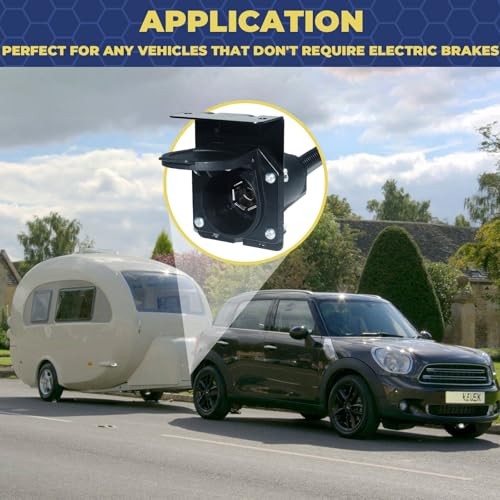 7 Pin RV Trailer Light Connector Socket 7 Wire Electrical Trailer 7 PIN