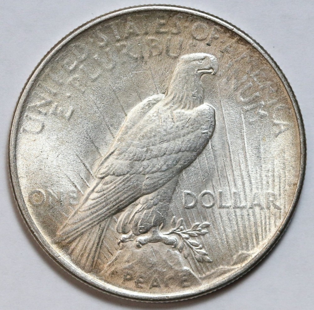 1924 $1 Peace Silver Dollar Uncirculated - RAW - Excellent Flashy Luster