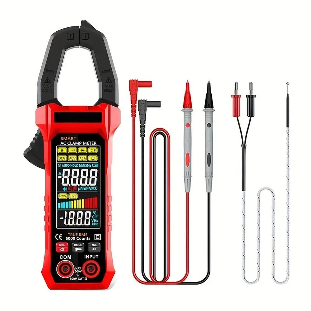 TS601 Fully Automatic Clamp Meter for AC DC Voltage Current Resistance Temp
