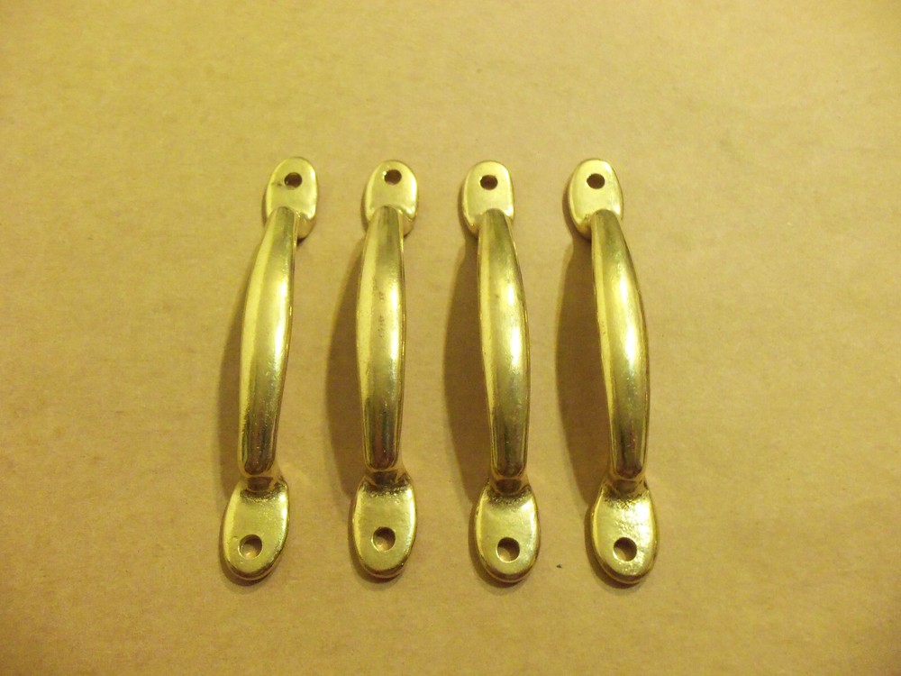 Solid Brass Window Sash Lifts Drawer Pull Handles (Set Of 4)