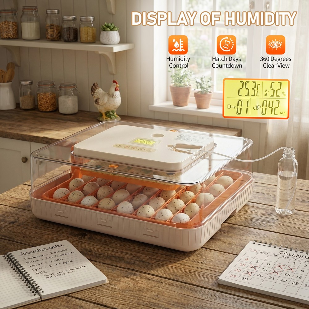 56 Egg Incubators for Hatching Eggs w/ Automatic Turning Temp & Humidity Control