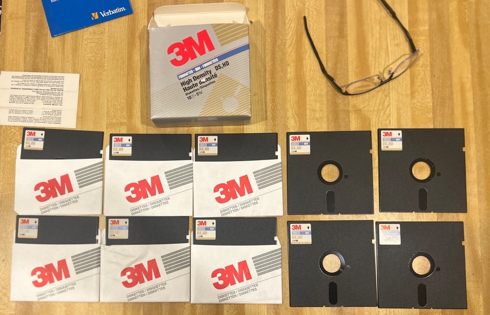 3M 5 1/4” DISKS/ DOUBLE SIDED HIGH DENSITY/ 10 DISKETTEs