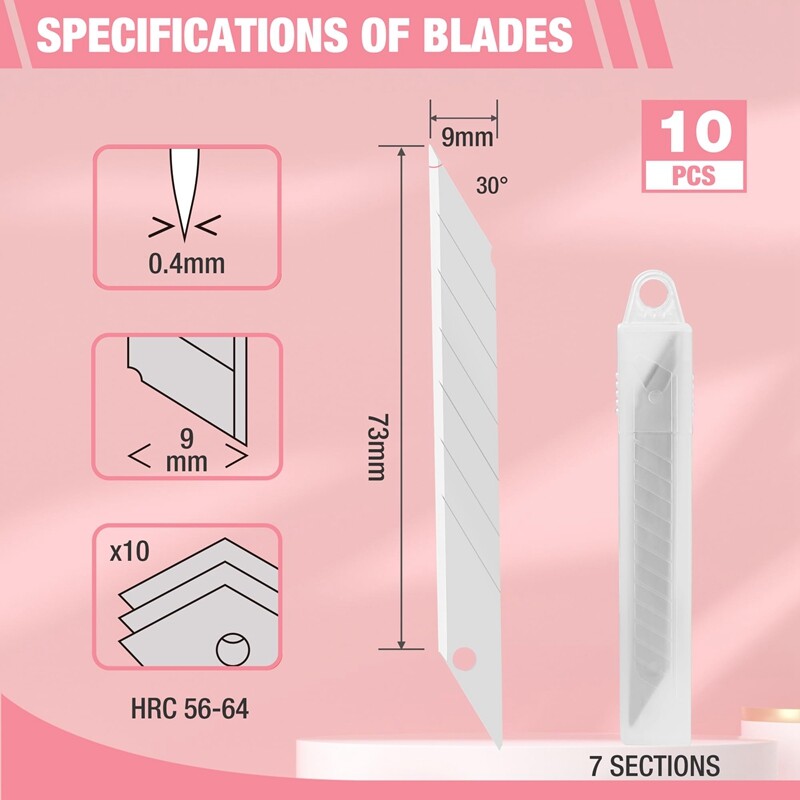 WORKPRO 3PCS Utility Knife Sets Heavy Retractable Razor Blade Duty Box Cutter