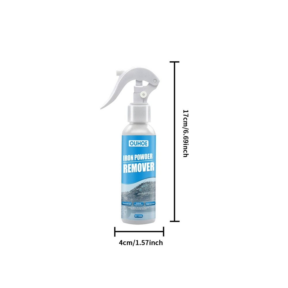 Auto Iron Powder Rust Remover Spray - Advanced Stain Cleaner for Rust Removal