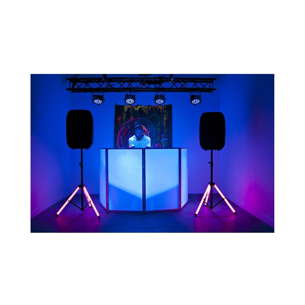 American Audio CSL-100 LED Multi-Colored Light Up Speaker Stand + Cables Pack
