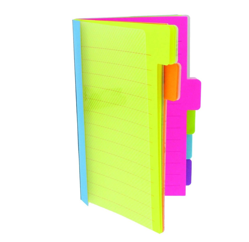 Redi-Tag Divider Sticky Notes, Tabbed Self-Stick Lined Notepads, Adhesive Not...