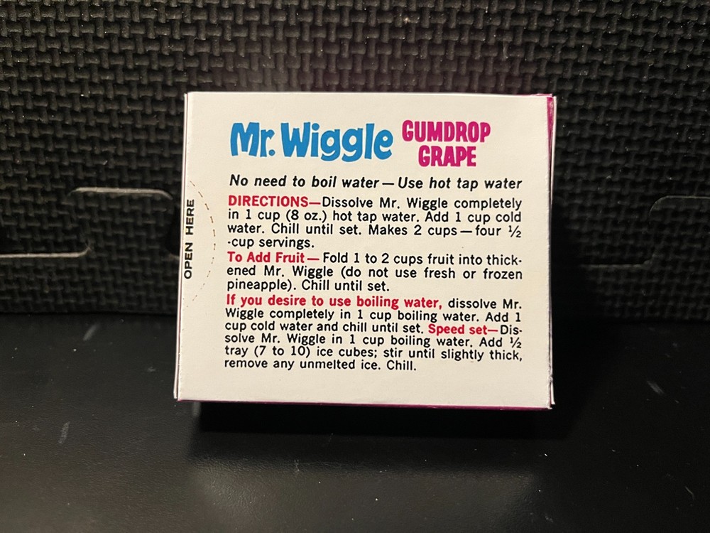 Mr Wiggle jello (Gumdrop Grape) - Empty custom design display box