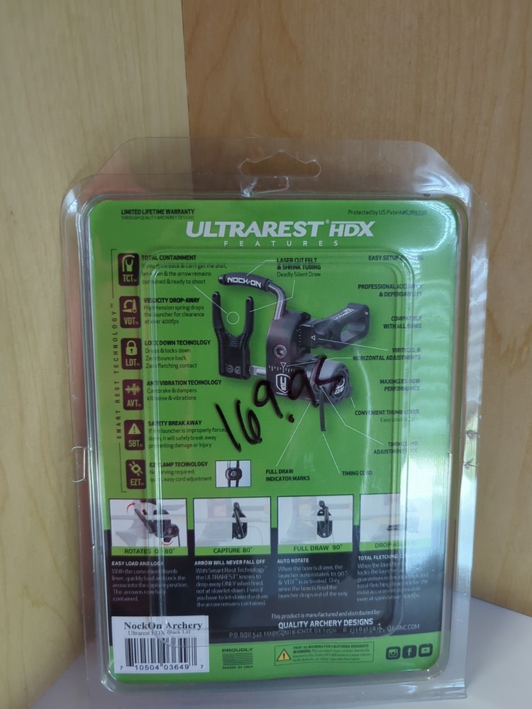 Nock On QAD Ultrarest Drop-AwayLeft Hand