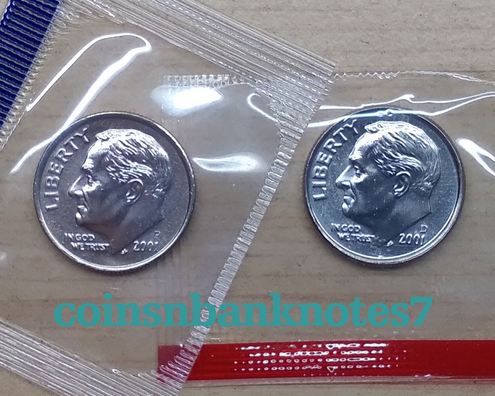 2001- D & P Roosevelt Dime BU Set