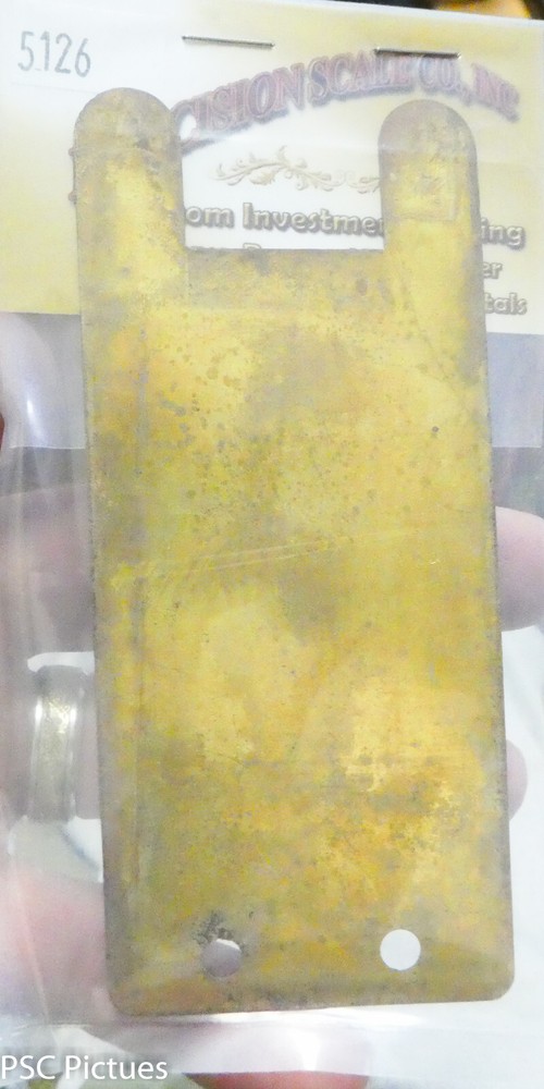 Precision Scale O #5126 Top, Tender Tank (Brass Casting)