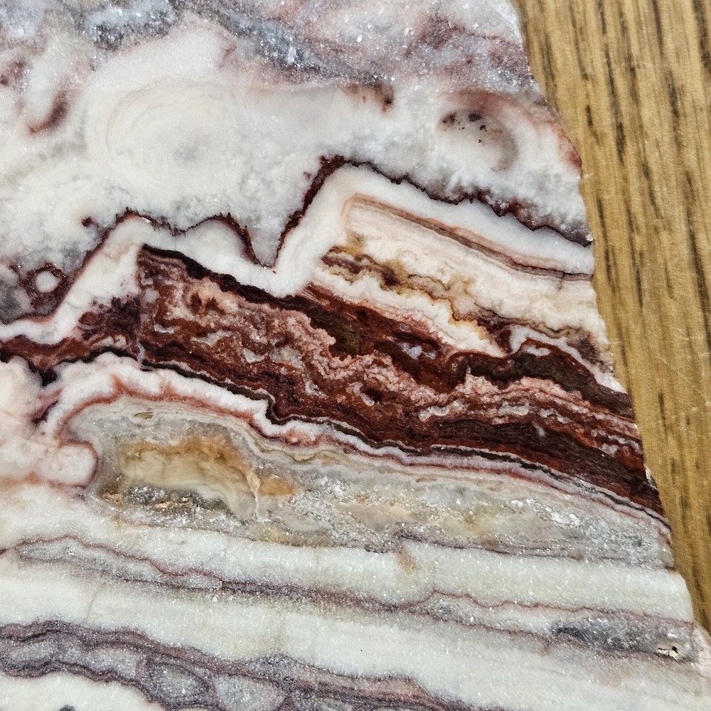 Strawberry Onyx Lapidary Slabs 287 Grams