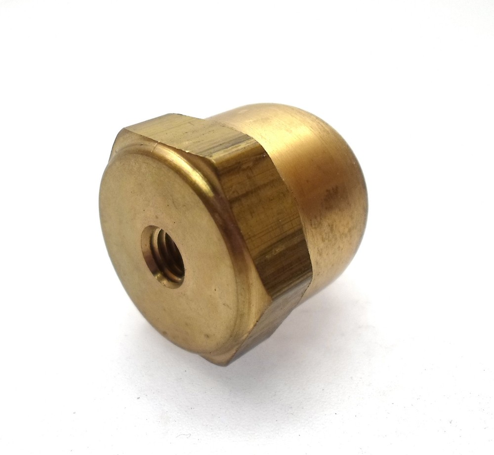 6x1 mm thread - 7/8" hex Brass Engine Spinner Nut from MACS #9135