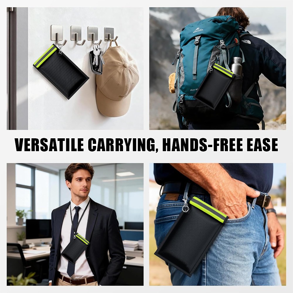 Signal Blocking Faraday Bag Phone Wallet Shielding Pouch Blocker Case Protector