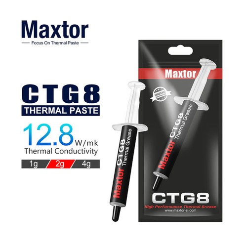 Maxtor CTG8D-2g Thermal Paste (2g) 12.8W/mk High-Performance Compound for CPUs