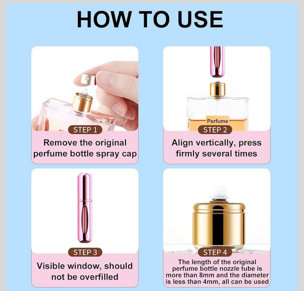 4 Yamadura Portable Mini Refillable Perfume Atomizer Bottles -