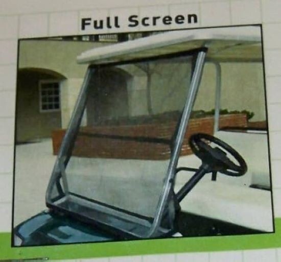 Full Screen or Half Screen Golf Cart Screen - Keep Bugs Away While You Play