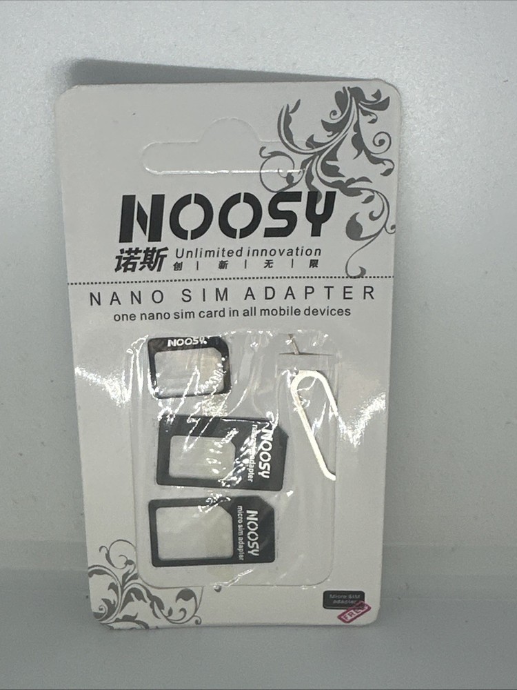 Noosy SIM Card Adapter Nano Micro Standard & SIM Ejector IPhone Android +