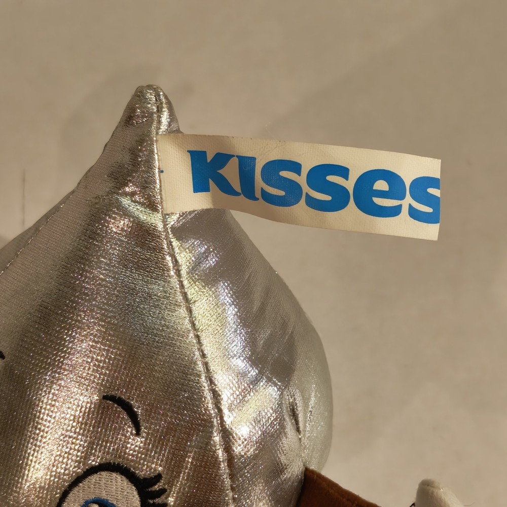Hershey Park Hershey Kiss Silver Plush Large 12" and Small 8"