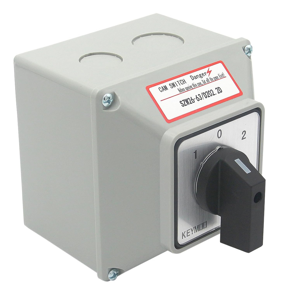 63A Rotary Changeover Switch with Master Switch Exterior Box, 660V 3 Position 2