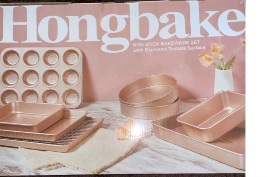 Hongbake 9 Piece Bakeware Baking Set Non-Stick