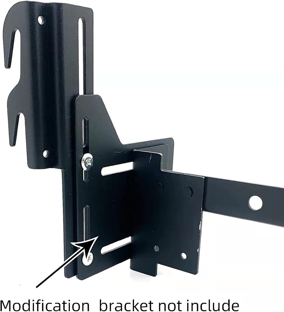 2Pcs #711 Bolt-On to Hook-On Bed Frame Conversion 2pcs 711 brackets, Black