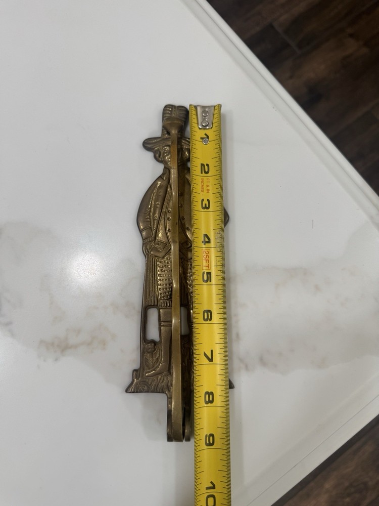 Brass Colonial Man, Cloths Wall Hanger/Hook/Bracket