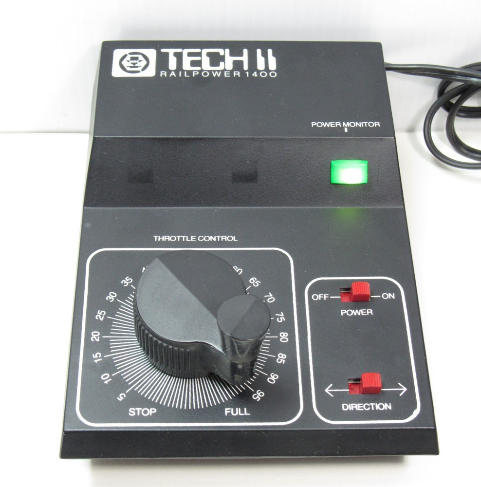 MRC Tech II Railpower 1400 Model Train Throttle Control Power Transformer Vtg