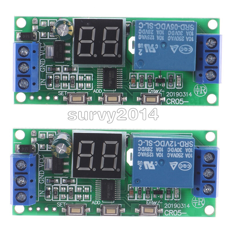 Multifunction Digital Time Infinite Delay Switch Timer Relay Module DC5V 12V 24V